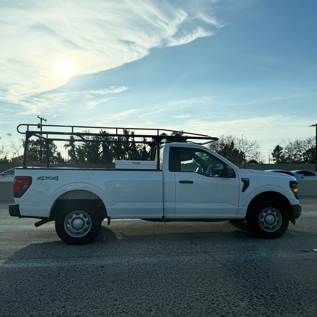 Universal Over Cab Truck Bed Rack For Kayak, Ladder, Surfboard, Lumber - Black