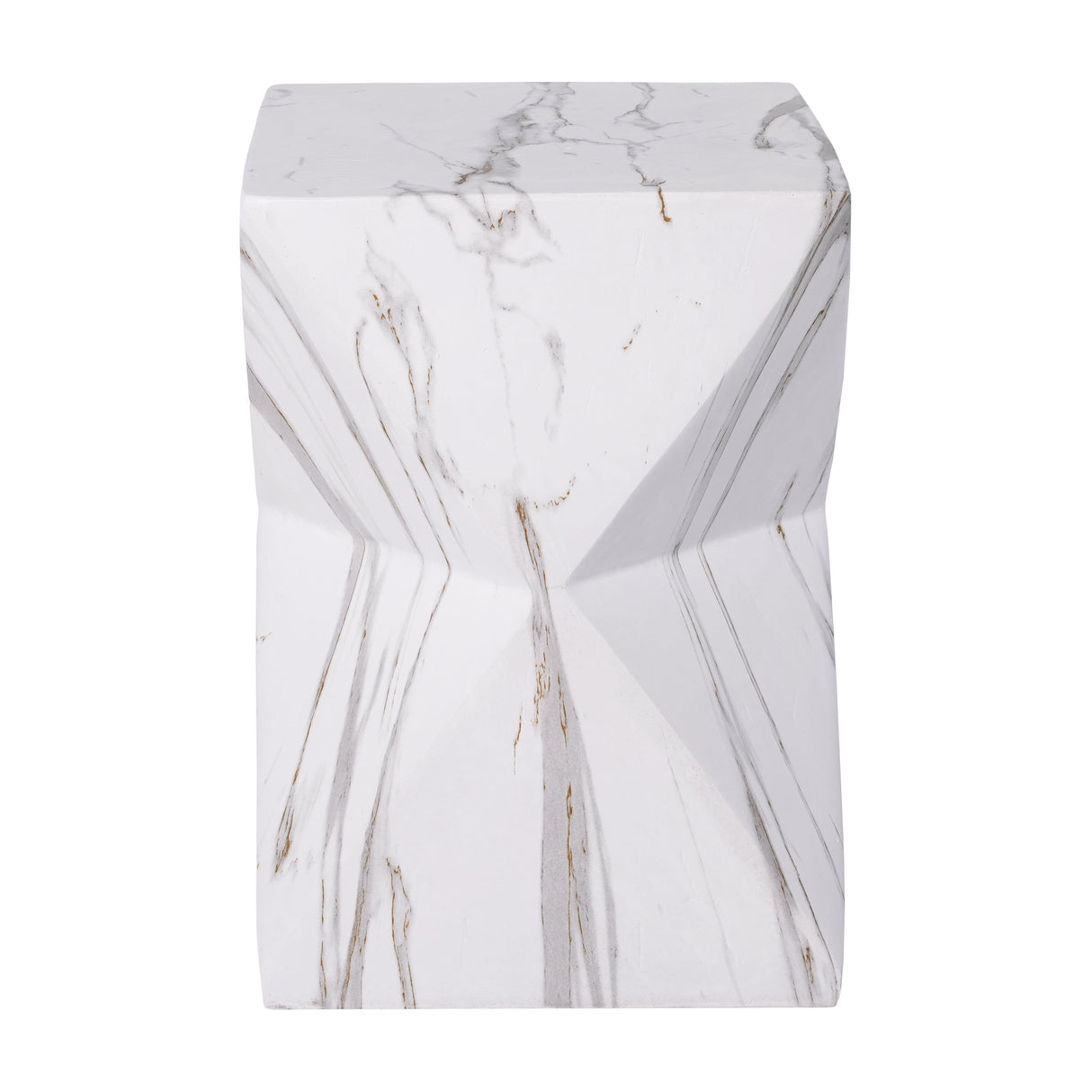 Modern Geometric MGO Side Table - Hourglass Accent Table