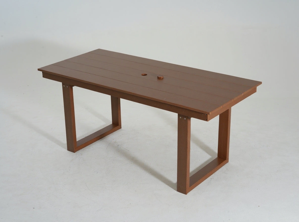 7-Piece HDPE Outdoor Dining Set for 6 – Brown