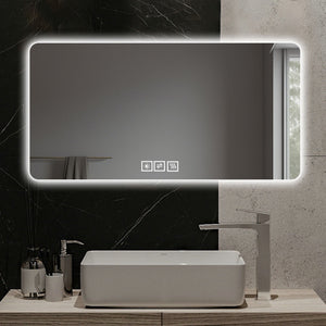 LED Bathroom Mirror With 3 Color Dimmable Backlight