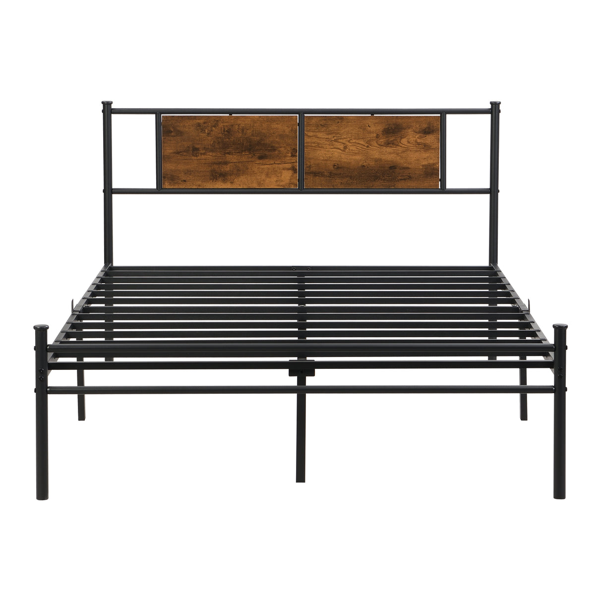 California King Bed Frame - Stylish Design with Wood Panel Headboard