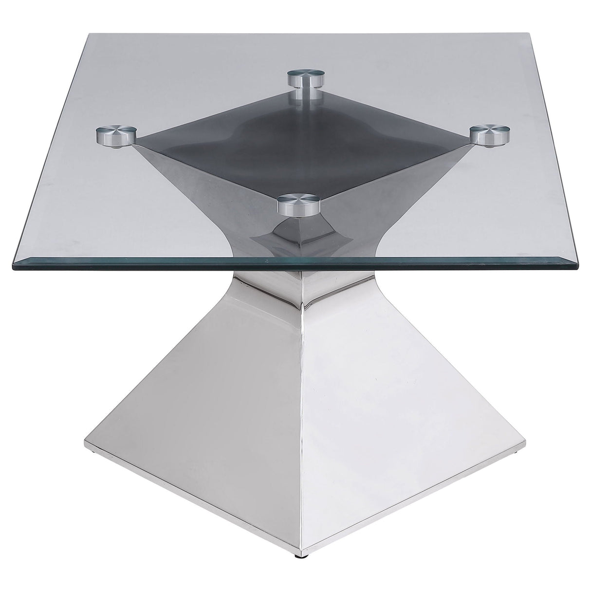Jenny 2-piece Rectangular Coffee and End Table Set Chrome