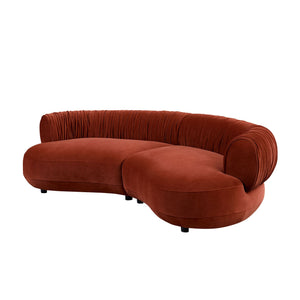 Modern Curved Sofa with Elegant Crescent Silhouette Design