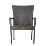 Littleton PE Wicker Stacking Chair Set of 2