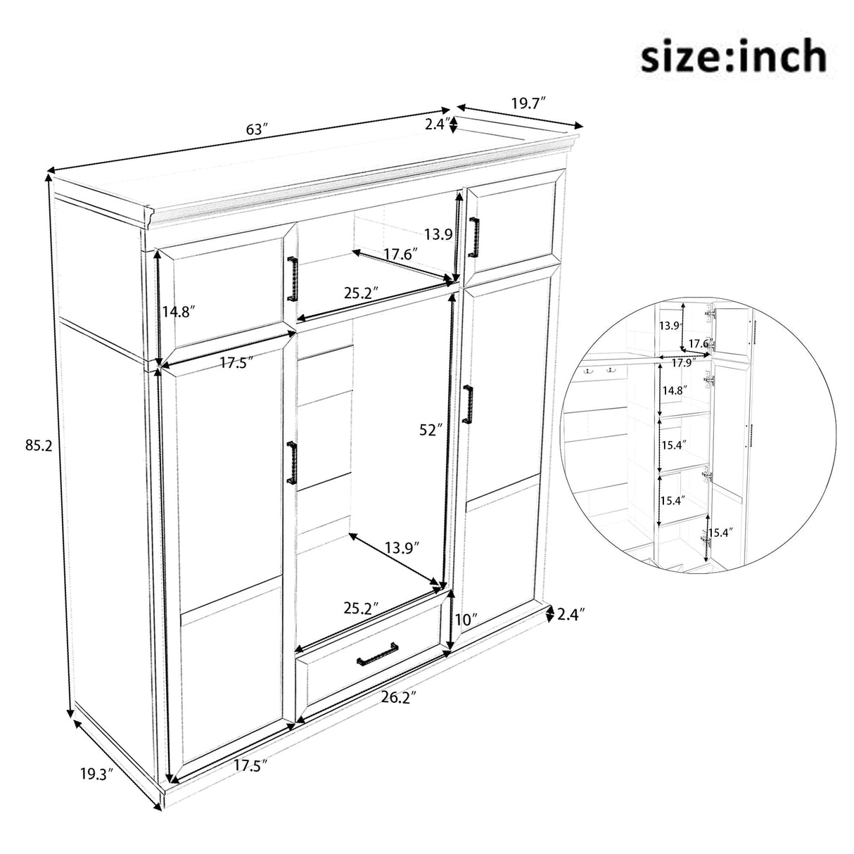 Hall Tree With Bench And 3 Hooks, Modern Entryway Storage Organizer Cabinet
