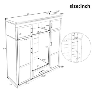 Hall Tree With Bench And 3 Hooks, Modern Entryway Storage Organizer Cabinet