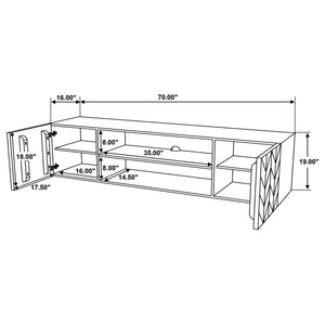 Jessie - 2 Door TV Stand - Brown