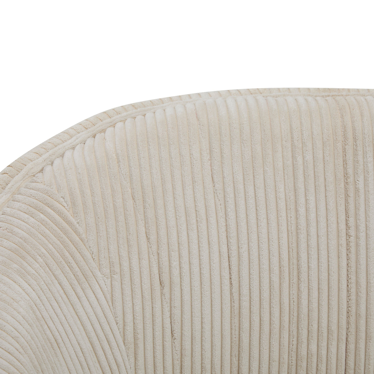 Corduroy Recessed Arm Loveseat (Beige + Walnut)