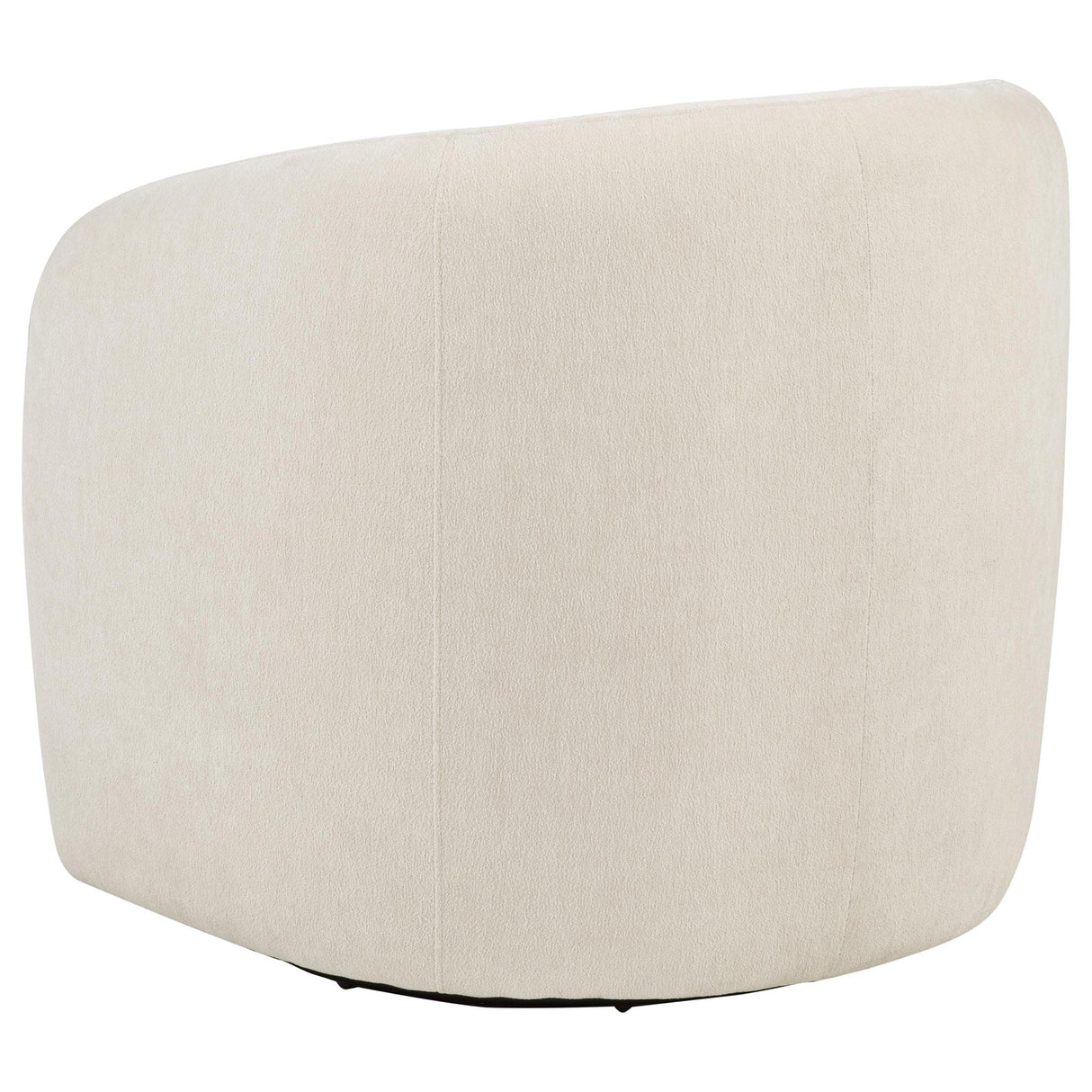 Gerley Faux Sherpa Chenille Upholstered Swivel Accent Chair Beige