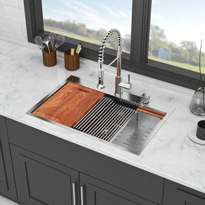 33" Drop In Kitchen Sink