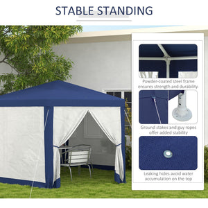 Outsunny 13' x 11' Outdoor Party Tent with Protective Mesh Sidewalls