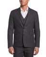 Cubavera Men's Classic Fit Solid Delave Linen Sport Coat Black Size X-Large