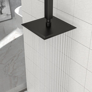 8" Square Rain Shower Head, Ceiling / Wall Mount Stainless Steel Bath Fixture
