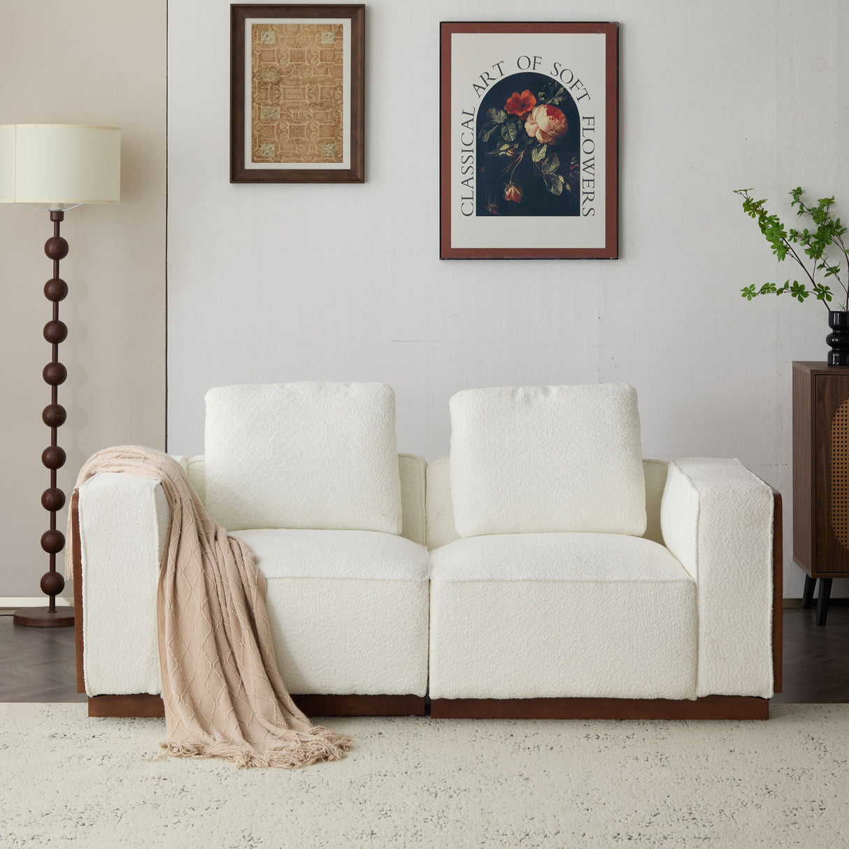 Chita Modular Sectional Sofa 2 Seater With Larger Seats - Beige