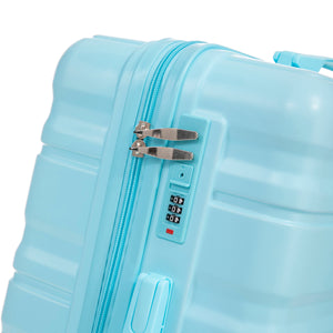 HIFINE Tourist 3-Piece ABS Spinner Wheel Luggage Set (Blue)