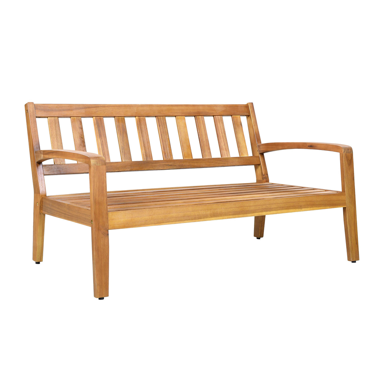 2-Piece Outdoor Teak Acacia Wood Conversation Set