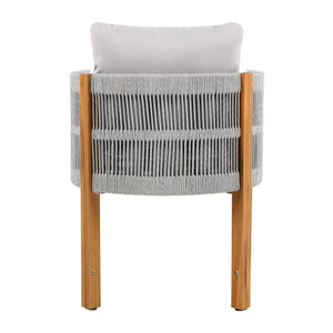 Outdoor Dining Chairs With Rope Handles (Set of 2)