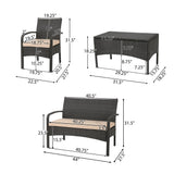 Cordoba 4-Piece PE Rattan Outdoor Chat Set