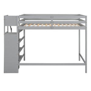 Loft Bed With Built In Storage Wardrobe And Staircase