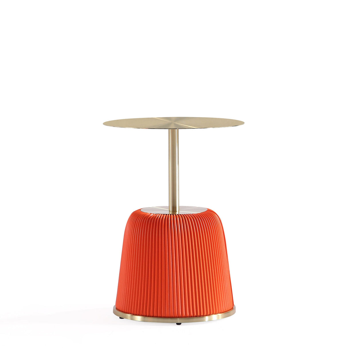 Anderson - Upholstered End Table With Round Top