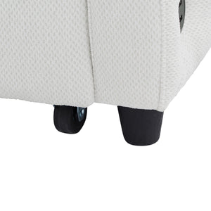 Loveseat Sofa Pull-Out Bed With Adjustable Backrest, 3 USB Ports And 2 Lumbar Pillows For Living Room