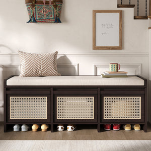 TREXM 48" Entryway Shoe Bench