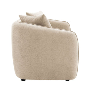 Keith - Sofa With 3 Pillows, Living Room Seating - Beige