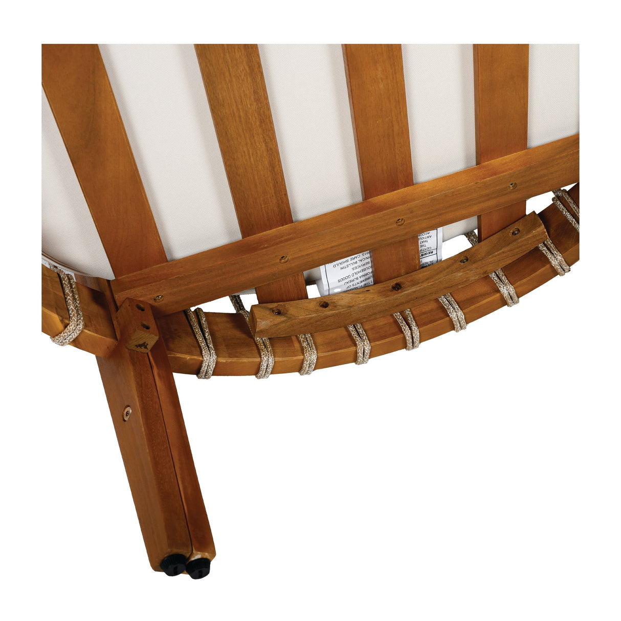 Acacia Wood Outdoor Club Chair with Handwoven Rope Accents and Curved Backrest