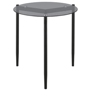 Rosalie 2-piece Round Coffee and End Table Set Grey