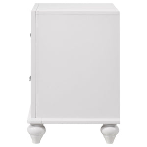 Barzini 2-drawer Nightstand White