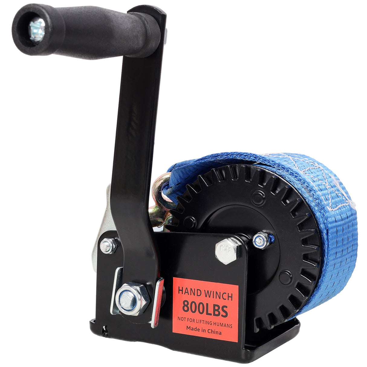 800LBS Hand Winch With 19.6FT Strap