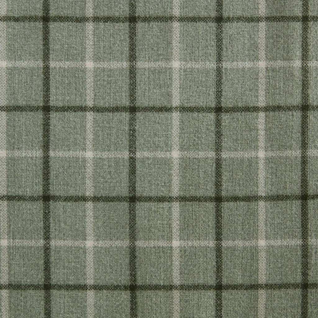 Plaid rod pocket and back tab curtain panel with fleece lining