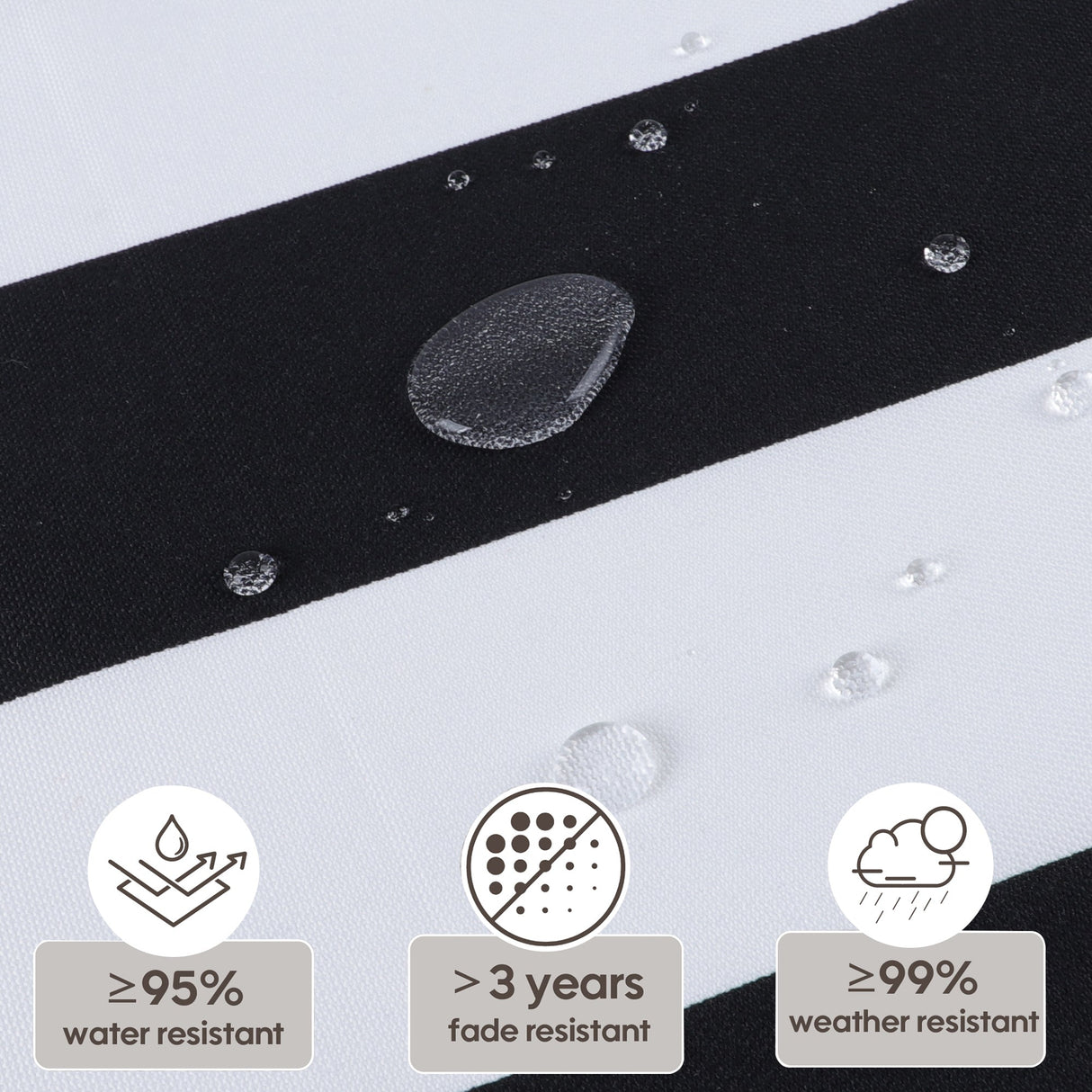 2-Piece High Back Patio Chair Cushion Set