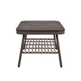 4-Piece Outdoor Patio Furniture Set with Metal Frame and Woven Rope