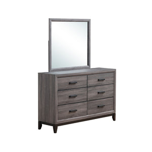 Mirage Dresser with Six Spacious Drawers - Dark Gray or White