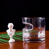 2-Pack Whiskey Glass with Built-in Cigar Rest and Cigar Cutter