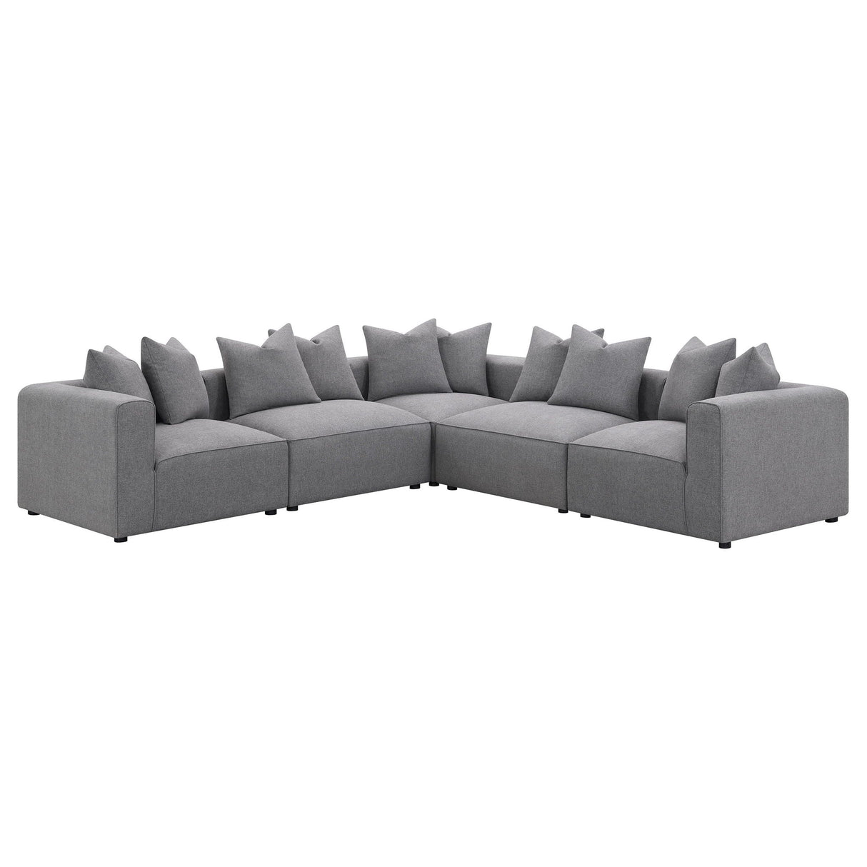 Amherst - Armless Chair With Accent Pillow - Gray