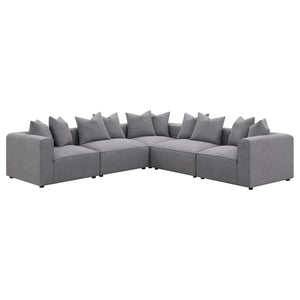 Amherst - Armless Chair With Accent Pillow - Gray
