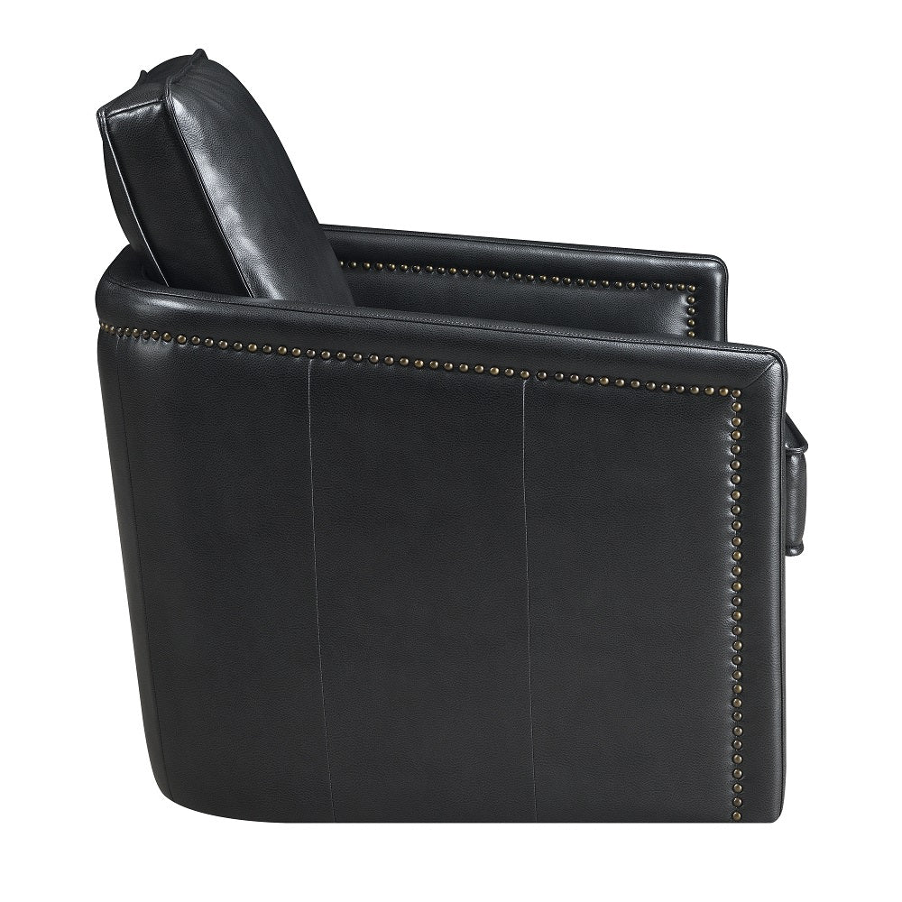Leather Modern Swivel Accent Chair