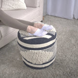 Diamond Handcrafted Cylindrical Pouf