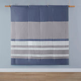 Queen Striped Comforter Set with Bed Sheets