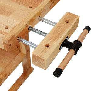 55" Wood Workbench – Heavy Duty with Storage