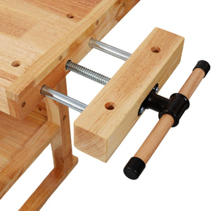 55" Wood Workbench – Heavy Duty with Storage