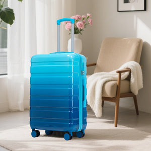 3-Piece PC Spinner Wheel Luggage Set with Gradient Color