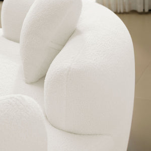Modern Curved Loveseat
