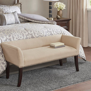 Elegant Design Bench Upholstery, Solid Wood Frame