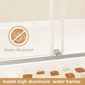 Frameless Sliding Glass Shower Doors 56-60" Width x 76" Height