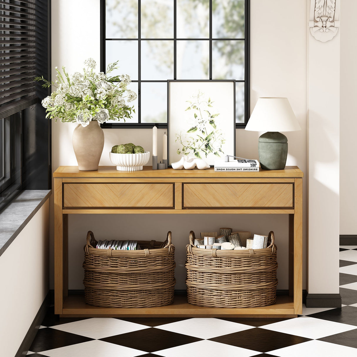 55' Console TableNatural