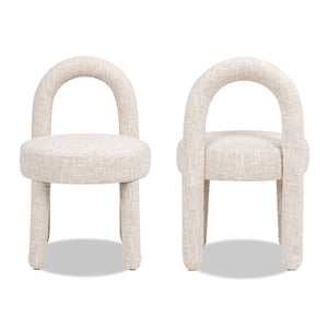 Penny Round Arched Fully Upholstered Dining Side Chair, Set of 2