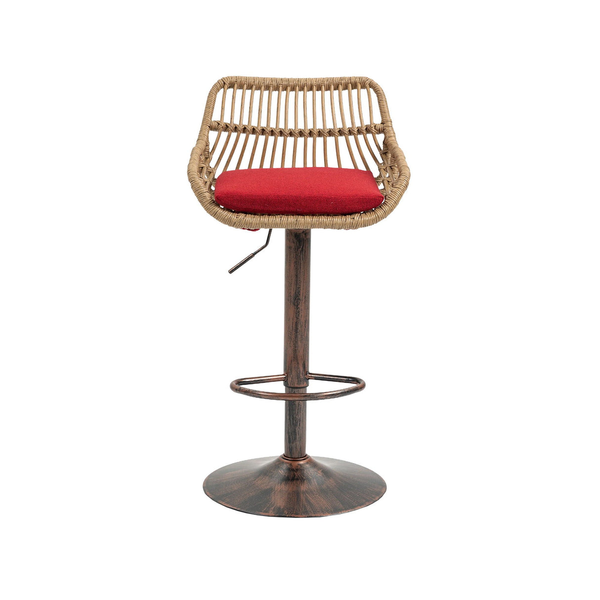 Modern Swivel Bar Stools Adjustable Counter Chairs With Footrest (Set of 2)
